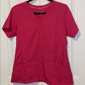 Pink scrub top